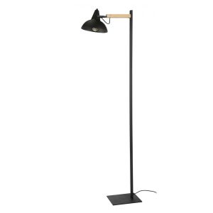 Coin 1 Light Floor Lamp Black - COIN-F/L Black