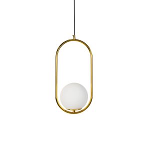 Lucy 1 Light Oval Pendant Small Gold - LUCY OVAL SMGD