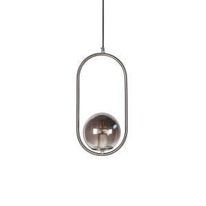 Lucy 1 Light Oval Pendant Small Nickel - LUCY OVAL SMNK