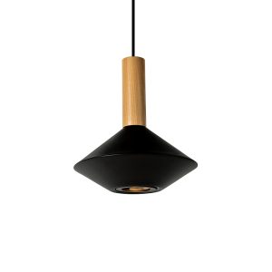 Moran 1 Light Pendant Large Black - MORAN L BK