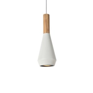 Moran 1 Light Pendant Small White - MORAN S WH