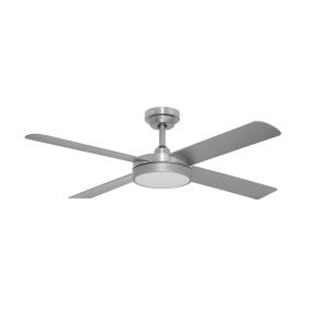 Pinnacle 52" DC Ceiling Fan With 18W LED Brushed Aluminium With Brushed Silver / Tri-Colour - DCPL207