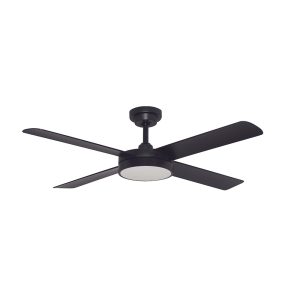 Pinnacle 52" DC Ceiling Fan With 18W LED Matt Black With Black Blades / Tri-Colour - DCPL206