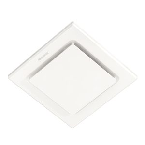 Saturn Large Square Bathroom Exhaust Fan With Flex & Plug - MXFSS25W