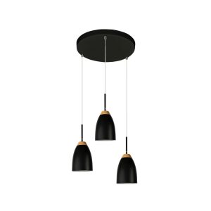 Watchman 3 Light Round Pendant Black - WATCHMAN 3RND BK