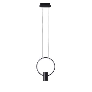 Aurora 18W LED Pendant Small Black / Warm White - AURORA S BK