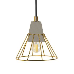 Bazz 1 Light Pyramid Pendant Gold - BAZZ 3 GD