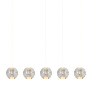 Galaxy 5 Light LED Pendant Nickel / Warm White - GALAXY 5