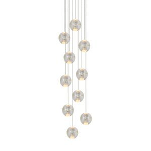 Galaxy 12 Light LED Pendant Nickel / Warm White - GALAXY 12