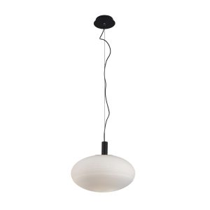 Global 1 Light Pendant Large White - GLOBAL L WH