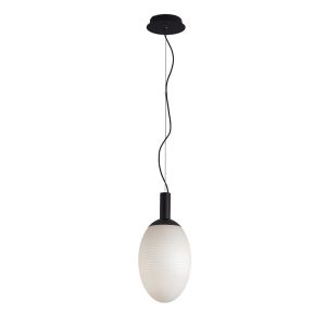 Global 1 Light Pendant Small White - GLOBAL S WH