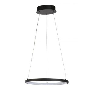 Ring Circle Design 20W LED Pendant Black / Warm White - MYFAIR-40