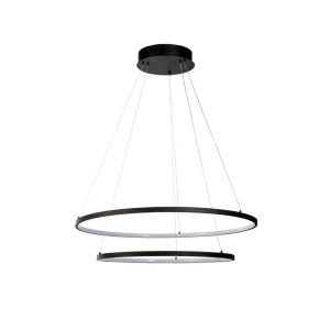 Ring Circle Design 70W LED Pendant Black / Warm White - MYFAIR-60/80