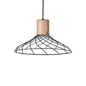 Renong 1 Light Pendant Large Black - RENONG L BK