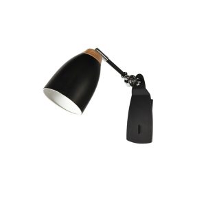 Watchman 1 Light Wall Light with Switch Black - WATCHMAN WL BK