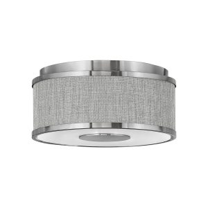 Halo Small Semi Flush Heather Gray / Brushed Nickel - U/HK/HALO42005BN