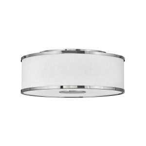 Halo Medium Semi Flush Off White / Brushed Nickel - U/HK/HALO42008BN