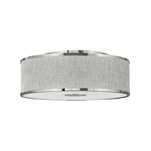 Halo Large Semi Flush Heather Gray / Brushed Nickel - U/HK/HALO42009BN