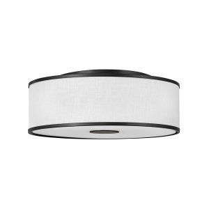 Halo Large Semi Flush Off White / Black - U/HK/HALO42010BK