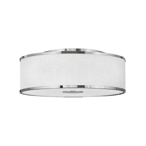 Halo Large Semi Flush Off White / Brushed Nickel - U/HK/HALO42010BN