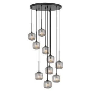 Bobo 10 Light 30W LED Pendant Black / Warm White - BOBO PE10-BKSM