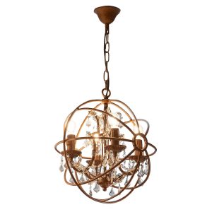 Sundance 4 Light Chandelier Small Rust - ELZRD6002-4OR