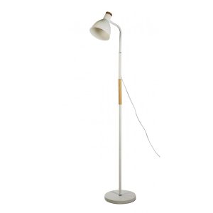 Pluto 1 Light Floor Lamp White - PLUTO-F/L-WHT