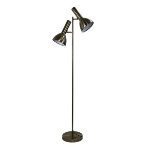 Vespa 2 Light Floor Lamp Antique Brass - SL98572AB