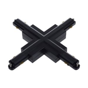 Track Single Circuit 3 Wire Cross-Piece Connector Black - TRK1BLCON5