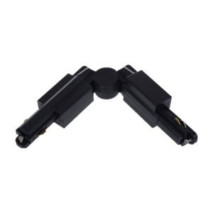 Track Single Circuit 3 Wire Elbow Left Connector Black - TRK1BLCON6L