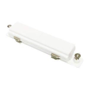 Track Single Circuit 3 Wire Straight Mini Connector White - TRK1WHCON1