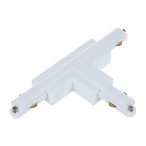 Track Single Circuit 3 Wire T-Piece Left Connector White - TRK1WHCON4L1