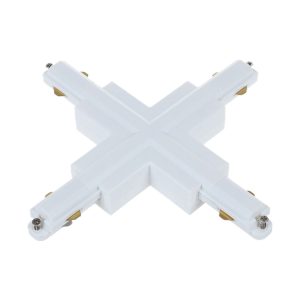 Track Single Circuit 3 Wire Cross-Piece Connector White - TRK1WHCON5