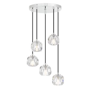 Zaha 5 Light 15W LED Pendant Chrome / Warm White  - ZAHA PE05-CHCR