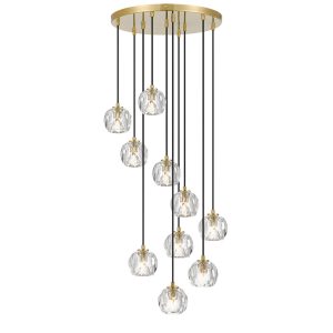 Zaha 10 Light 30W LED Pendant Antique Gold / Warm White  - ZAHA PE10-AGCR