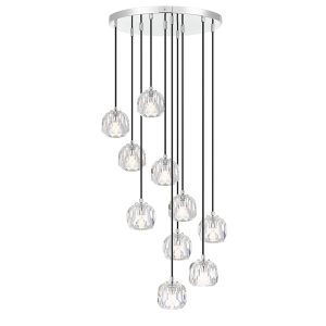 Zaha 10 Light 30W LED Pendant Chrome / Warm White  - ZAHA PE10-CHCR