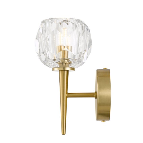 Zaha 1 Light 3W LED Wall Light Antique Gold / Warm White  - ZAHA WB1-AGCR