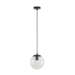 Bubble-200 Clear Glass Pendant Black - 31450