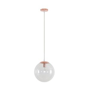 Bubble-250 Clear Glass Pendant Rose Gold - 31468