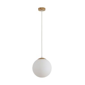 Bubble-250 Opal Glass Pendant Satin Brass - 31476