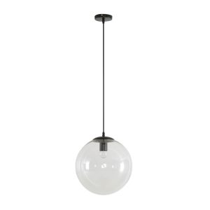 Bubble-300 Clear Glass Pendant Black - 31478
