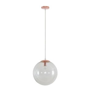 Bubble-300 Clear Glass Pendant Rose Gold - 31482