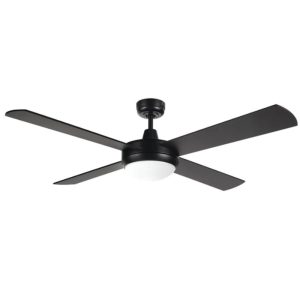 Tempest 52" AC Ceiling Fan With 18W Dimmable LED Light Black / Tri-Colour - 20580/06