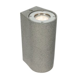 Siena Terrazzo 240V GU10 Up & Down LED Wall Pillar Light Grey - 21526/08