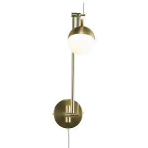 Contina 240V G9 Adjustable Wall Light Brass - 2010971035