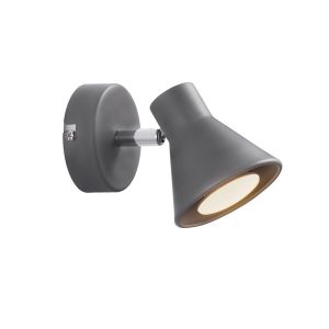 Eik 240V GU10 Single Wall Light Grey - 45761010