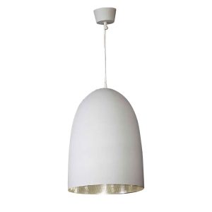 Washington 1 Light Pendant White Silver - ELWST20WHTSIL