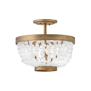 Dune 4 Light Semi Flush Chandelier Burnished Gold - U/HK/FR30203BNG