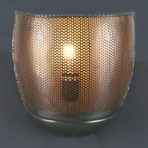 Riva 1 Light Perforated Wall Light Zinc - ZAF11121