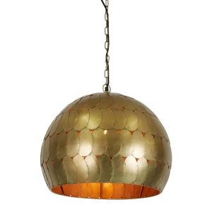 Pangolin 1 Light Pendant Small Antique Brass - ZAF11191